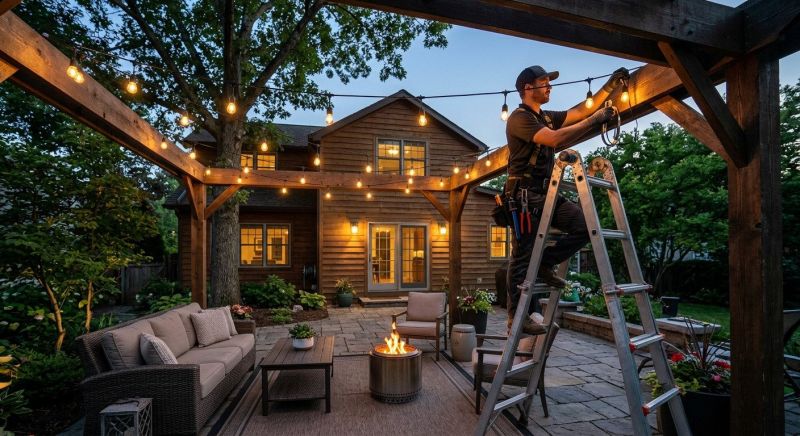 Backyard Lighting Service in Olathe, KS