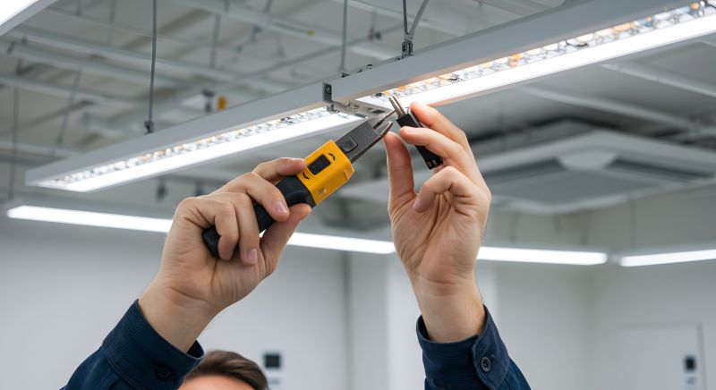 Workplace with Updated Lighting